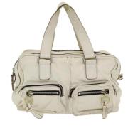 Chloé Pre-owned Pre-owned Laeder handvskor White, Dam