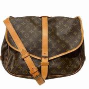 Louis Vuitton Vintage Pre-owned Canvas axelremsvskor Brown, Dam