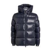 Moncler Kort Dunjacka med Justerbar Huva Blue, Herr