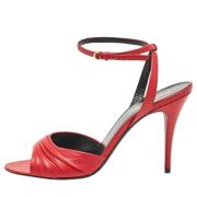 Yves Saint Laurent Vintage Pre-owned Laeder sandaler Red, Dam