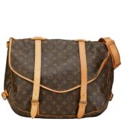 Louis Vuitton Vintage Pre-owned Canvas crossbodyvskor Brown, Dam