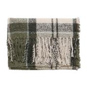 Barbour Grön Tartan Bouclé Garn Scarf Multicolor, Dam