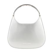 Emporio Armani Silver Hobo Handväska med Justerbar Rem Gray, Dam