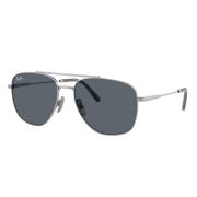 Ray-Ban Titanium Solglasögon William Blå Linser Gray, Unisex