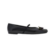 Salvatore Ferragamo Platta skor för kvinnor Black, Dam