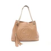 Gucci Vintage Pre-owned Laeder gucci-vskor Beige, Dam