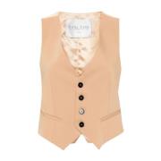 Forte Forte Cachemire Twill Waistcoat Beige, Dam