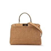 Fendi Vintage Pre-owned Laeder handvskor Beige, Dam