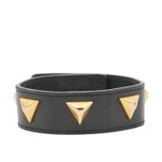 Yves Saint Laurent Vintage Pre-owned Laeder armband Black, Dam