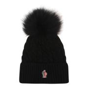 Moncler Stickad Beanie Mössa Black, Dam