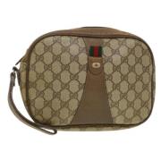 Gucci Vintage Pre-owned Canvas kuvertvskor Beige, Dam