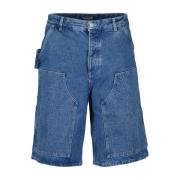 Dior Blå Denim Snickare Shorts Blue, Herr