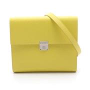 Hermès Vintage Pre-owned Canvas axelremsvskor Yellow, Dam