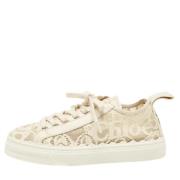 Chloé Pre-owned Pre-owned Spets sneakers Beige, Dam