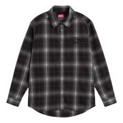 Diesel Rutig Overshirt Simply-A Black, Herr