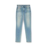 Diesel Hög midja super skinny denim jeans Blue, Dam