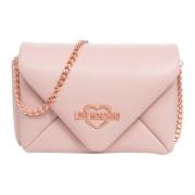 Love Moschino Stilig Crossbody-väska med Magnetlås Pink, Dam