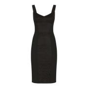 Dolce & Gabbana Elegant Midi Klänning Black, Dam