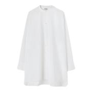 Jil Sander Bomullspoplin Långärmad Monogram Skjorta White, Herr