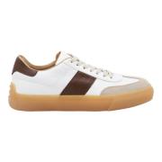 Tod's Vita Lädersneakers med Logodetaljer White, Herr