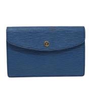 Louis Vuitton Vintage Pre-owned Laeder kuvertvskor Blue, Dam