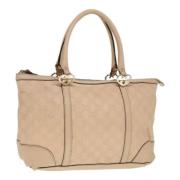 Gucci Vintage Pre-owned Canvas handvskor Beige, Dam