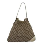 Gucci Vintage Pre-owned Canvas axelremsvskor Beige, Dam