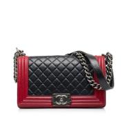 Chanel Vintage Pre-owned Laeder crossbodyvskor Black, Dam