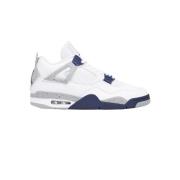 Jordan Midnight Navy Retro 4 Sneakers White, Herr