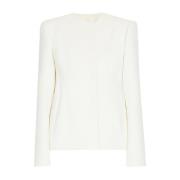 Sportmax Kokongliknande jacka med yoke White, Dam