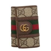 Gucci Vintage Pre-owned Canvas nyckelhllare Brown, Dam