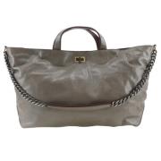 Chanel Vintage Pre-owned Laeder totevskor Gray, Dam