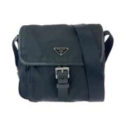 Prada Vintage Pre-owned Canvas prada-vskor Black, Dam