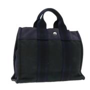 Hermès Vintage Pre-owned Canvas handvskor Blue, Dam