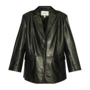 Gestuz Läderblazer Blakelygz Black, Dam