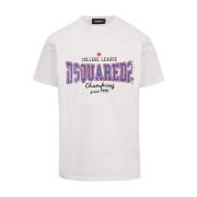 Dsquared2 Avslappnad Bomull T-shirt White, Herr