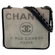 Chanel Vintage Pre-owned Canvas chanel-vskor Gray, Dam