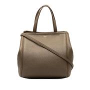 Celine Vintage Pre-owned Laeder handvskor Beige, Dam