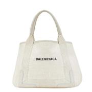 Balenciaga Vintage Pre-owned Canvas handvskor White, Dam