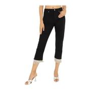 Alexandre Vauthier Svarta jeans med silverfransar Black, Dam