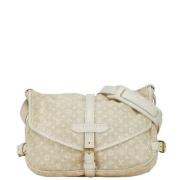 Louis Vuitton Vintage Pre-owned Canvas axelremsvskor White, Dam