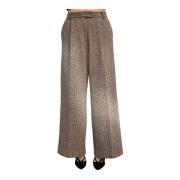 Emma&Gaia Wide Trousers Brown, Dam