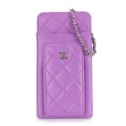 Chanel Vintage Pre-owned Laeder crossbodyvskor Purple, Dam