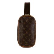 Louis Vuitton Vintage Pre-owned Canvas axelremsvskor Brown, Dam