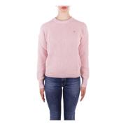 Guess Rosa Logo Front Sweater Pink, Dam