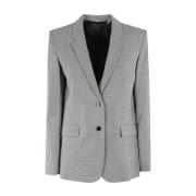 Isabel Marant Grå Ullblandning Enkelknäppt Blazer Gray, Dam