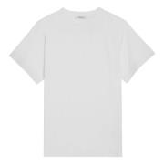 Max Mara Kortärmad rund hals T-shirt White, Dam