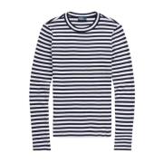 Ralph Lauren Bomullsrandig Slim Fit blus Multicolor, Dam