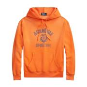 Ralph Lauren University Crest Cotton Fleece Hoodie Orange, Herr