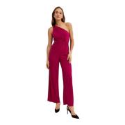 Ralph Lauren Enaxlad jumpsuit med rynkning Pink, Dam